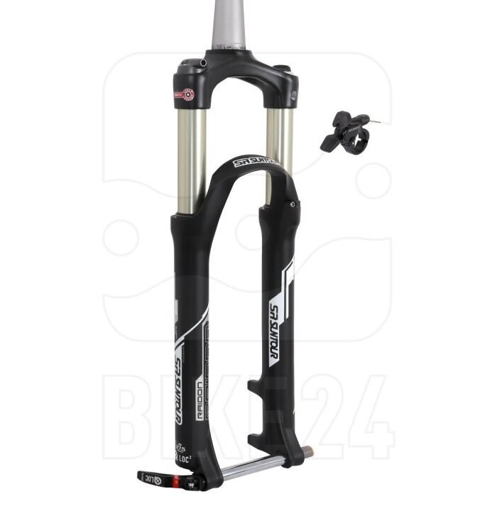 SR Suntour SF16 Raidon XC RLR 15QLC32 Federgabel 27,5" taper AHead 15mm 100mm schwarz/gold