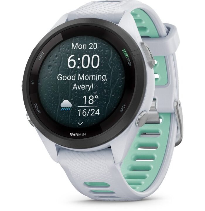 Garmin Forerunner 265S GPS Laufuhr - steinweiß/mintgrün
