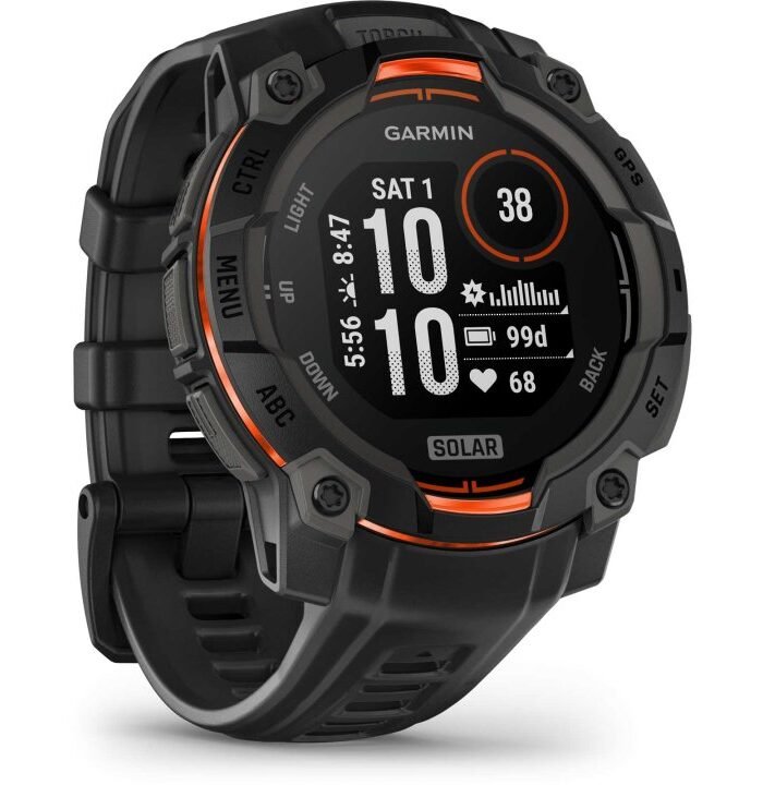 Garmin Instinct 3 Solar GPS Smartwatch - 45mm - Schwarz