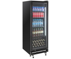 Getränkekühlschrank GKSE230 Getränkekühlschrank 230 Liter Glastür LED schwarz Gastro