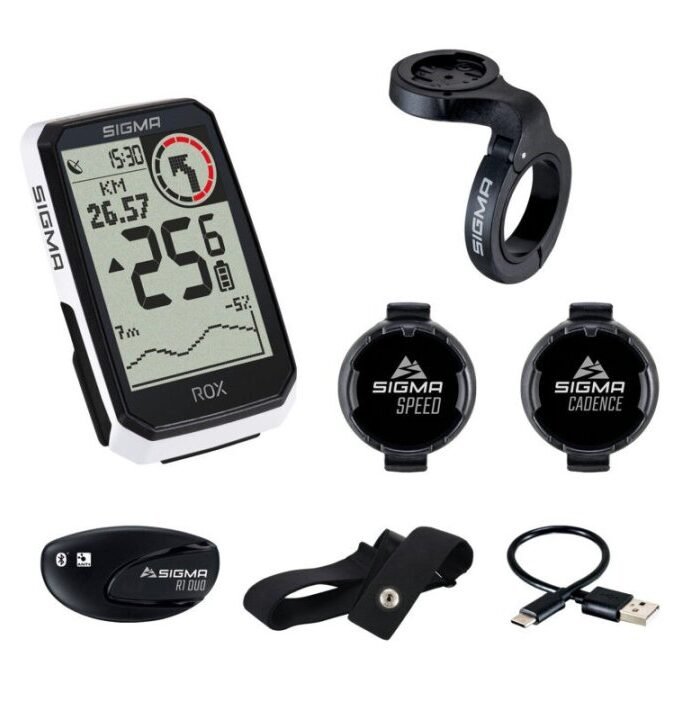 SIGMA ROX 4.0 Endurance GPS Fahrradcomputer - Sensor Set - weiß