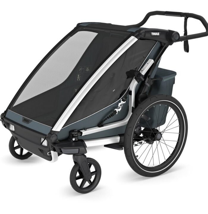 Thule Chariot Cross 2 Double - Fahrradanhänger für 2 Kinder - dark slate
